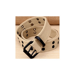 Casual Fashion Men Simple Solid Color Canvas Belt