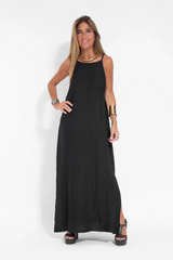 Casual Women Fashion Basic Solid Color Loose Maxi Dress