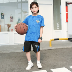 Children Kids Baby Fashion Girls Boys Short Sleeve Print T-Shirt And Shorts Sports 2pcs Set