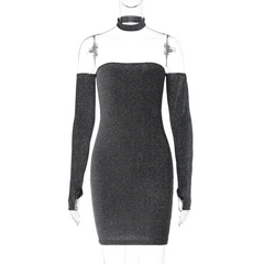 Sexy Off Shoulder Long Sleeve Bodycon Dress