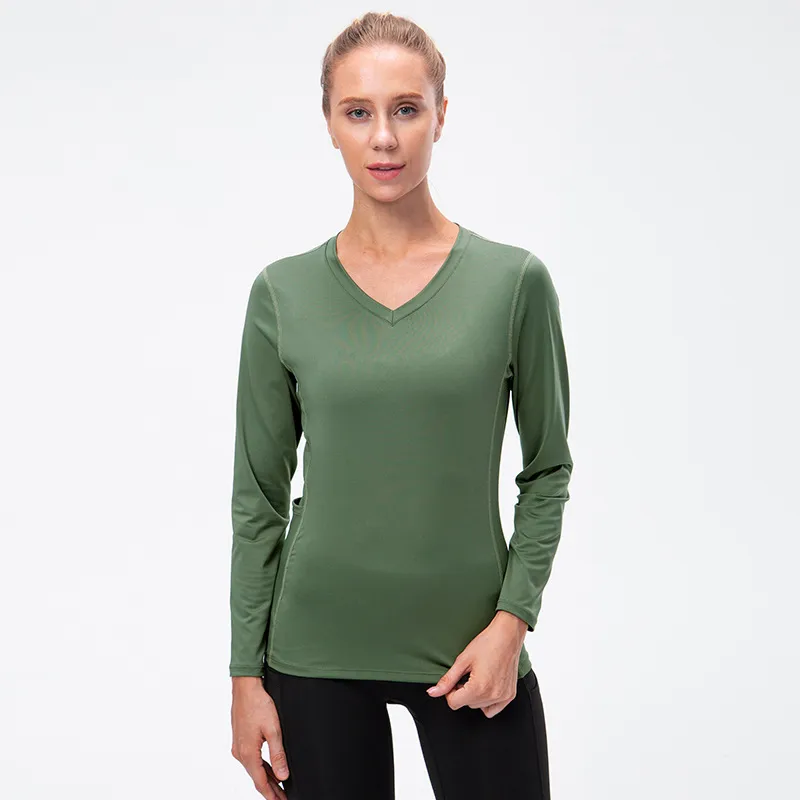 Women'S Casual Running Sports Long Sleeve Quick Dry Stretch T-Shirt