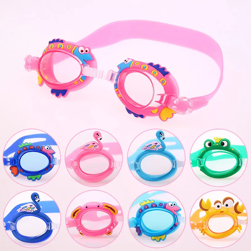 Children Cartoon Cute Waterproof And Anti-Fog Swimming Glasses