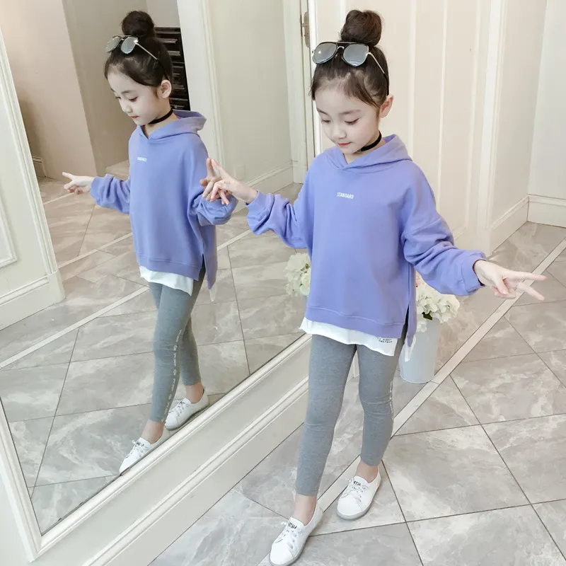 Children Kids Toddler Girls Long Sleeves Hoodies And Leggings 2pcs Set