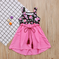 Children Kids Baby Fashion Girls Casual Basics Sleeveless Flower Print Sling Dress