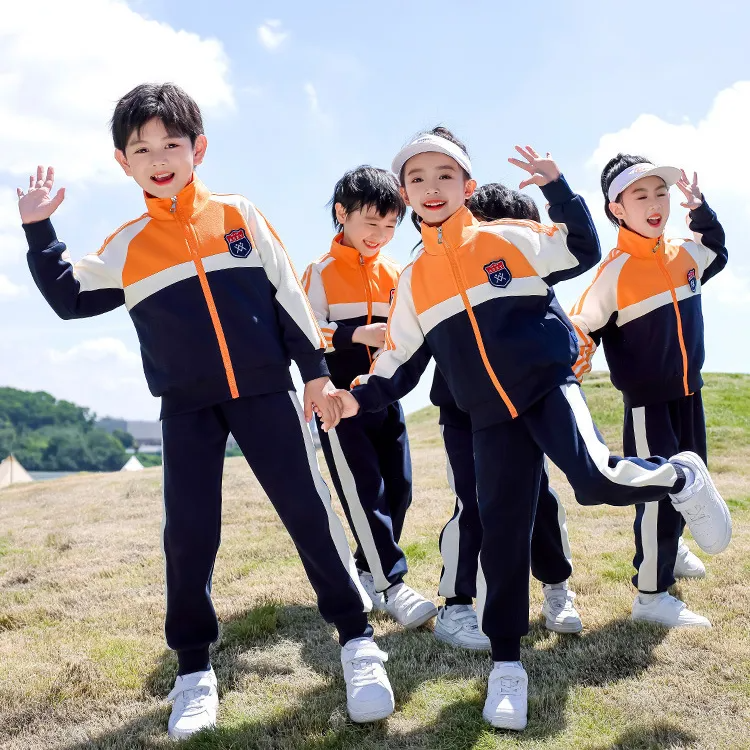 Children Teenager Fashion Student Baseball Uniform School Uniform Two-Piece Set