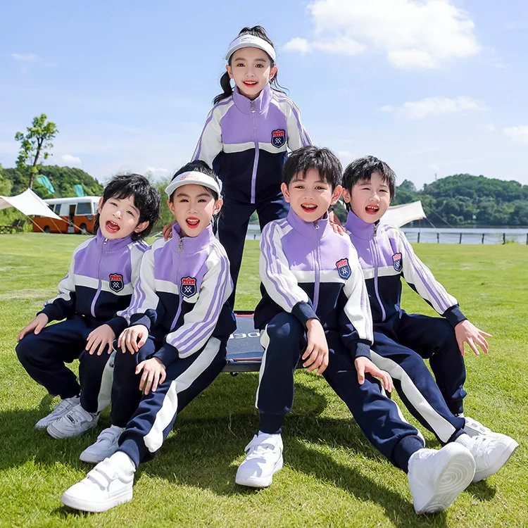 Children Teenager Fashion Student Baseball Uniform School Uniform Two-Piece Set