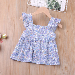 Girls Fashion Floral T-Shirt And Solid Color Shorts Set