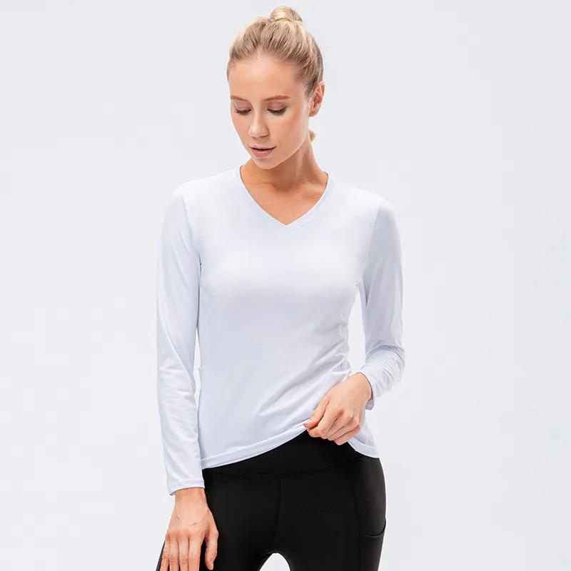 Women'S Casual Running Sports Long Sleeve Quick Dry Stretch T-Shirt