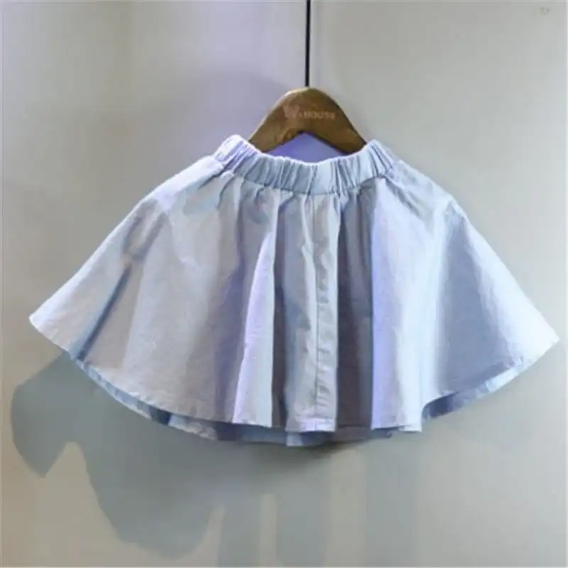 Kids Hollow Design Sleeveless Tops And Pearl Decoration Skirt Set