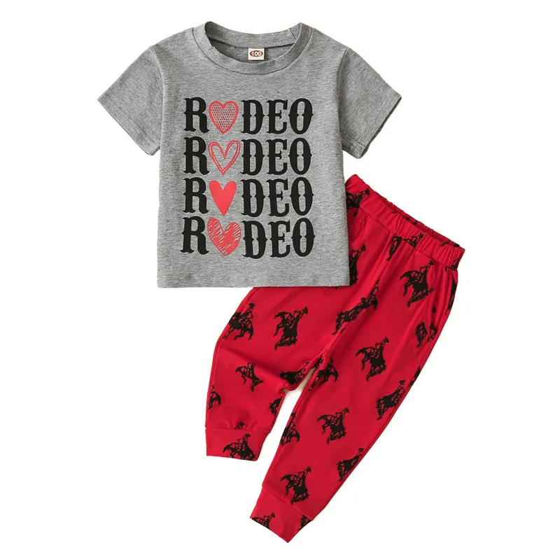 Kids Toddler Girls Summer Fashion Casual Cotton Letters Solid Color Round Neck Short Sleeve Jogger Pants Set