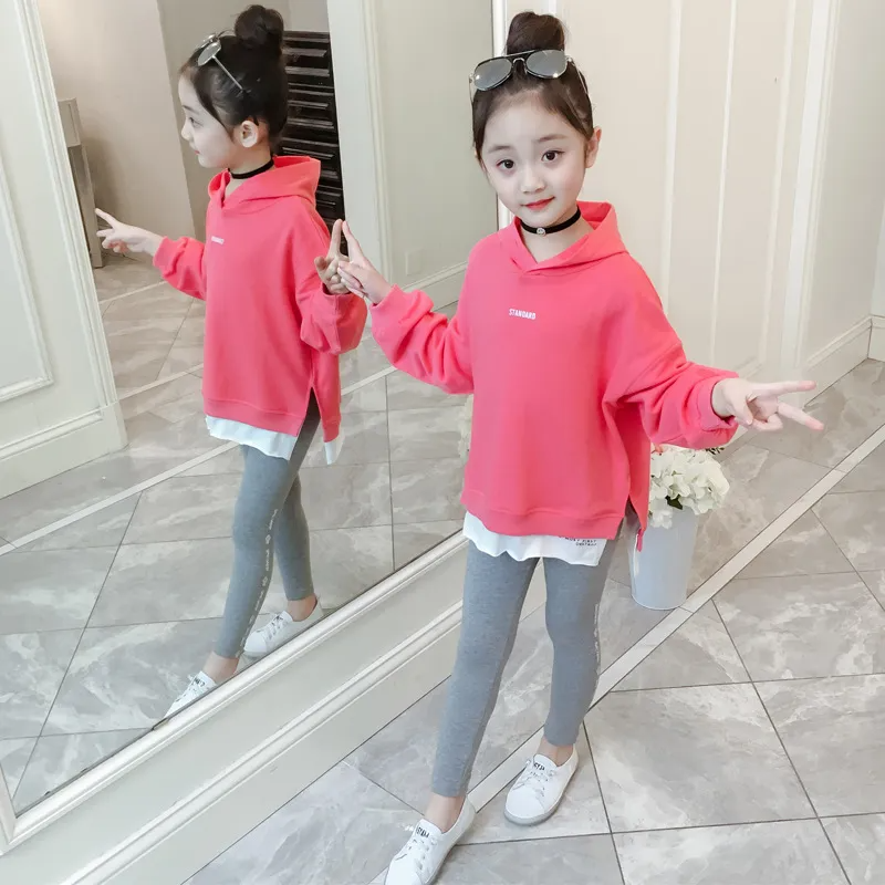 Children Kids Toddler Girls Long Sleeves Hoodies And Leggings 2pcs Set