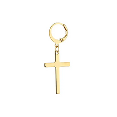 6pcs/Set Hip Hop Style Cross Shape Pendant Earrings